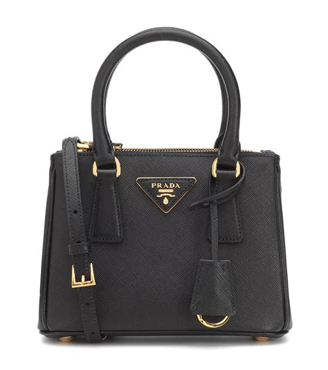 prada galleria saffiano leather bag black|Galleria saffiano leather tote in black .